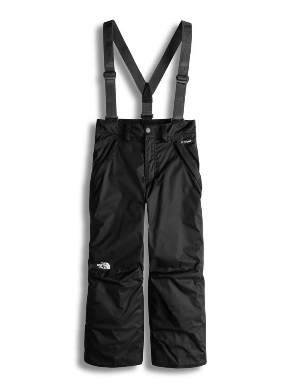 The North Face Black Kids' Snowquest Overalls with Adjustable Suspenders